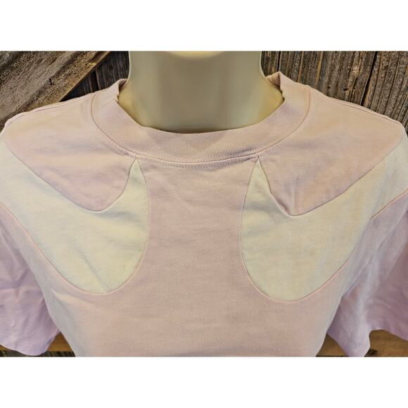 Nike Sportswear Swoosh Women's Cropped T-Shirt pink white y2k oversized XS ^ - Picture 3 of 9